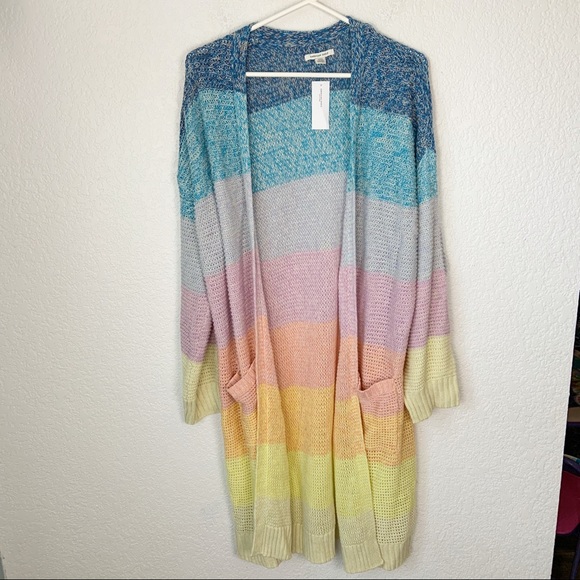 rainbow duster cardigan
